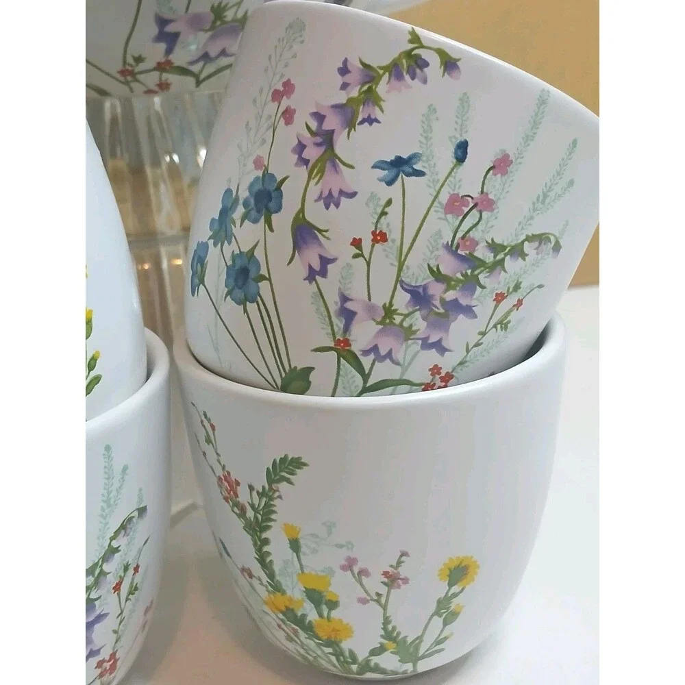 PIER 1 Tea Set Wildflower Pattern Excellent Condition Multicolor Floral